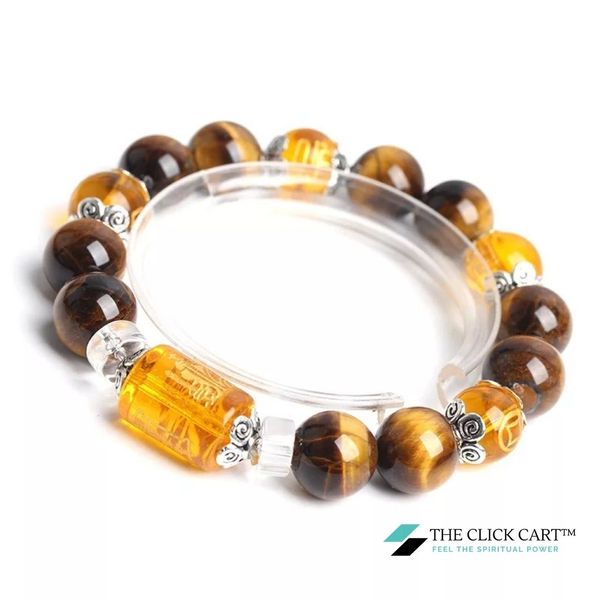 TCC™ Natural Tiger Eye & Citrine Feng Shui Bracelet For Wealth & Good Luck